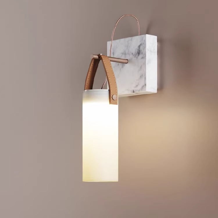Opaline Column Glass Wall Sconce
