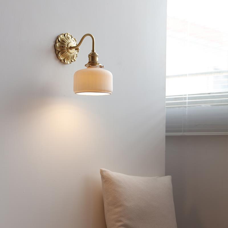 Ceramont Brass and Ceramic Wall Sconce
