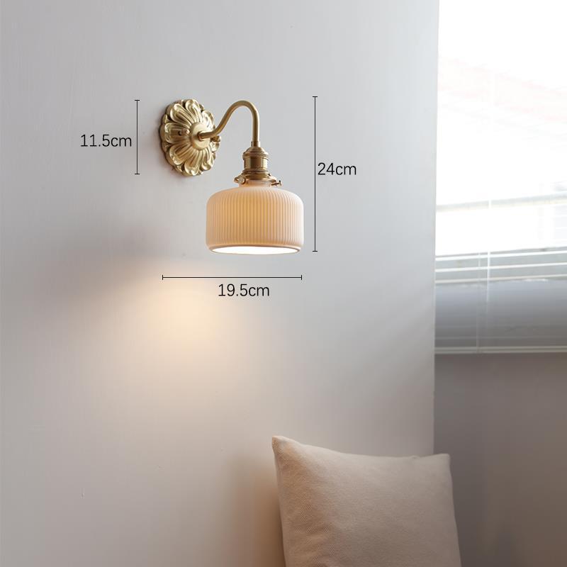 Ceramont Brass and Ceramic Wall Sconce