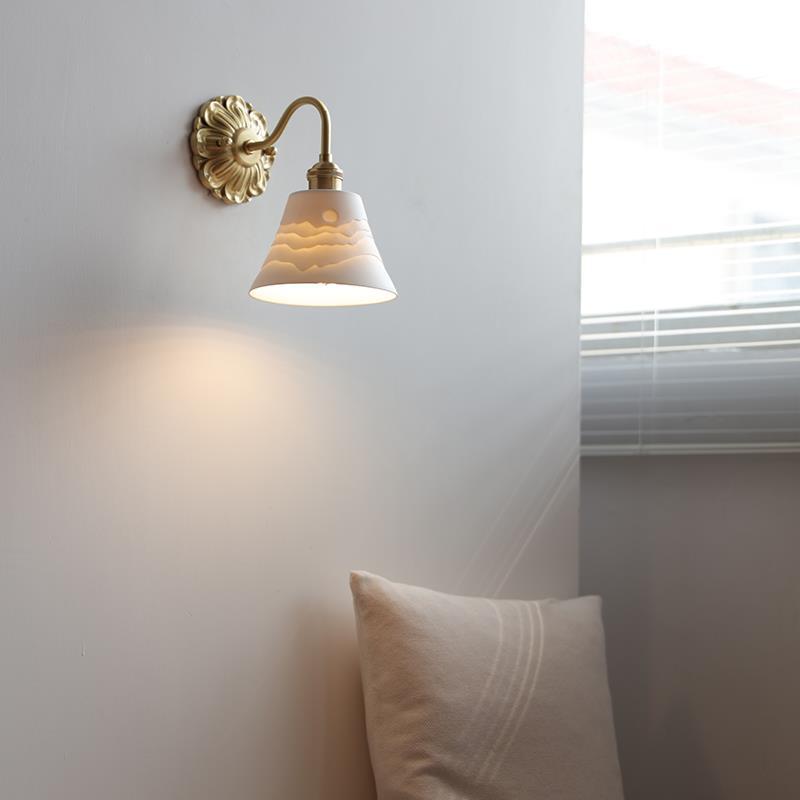 Ceramont Brass and Ceramic Wall Sconce