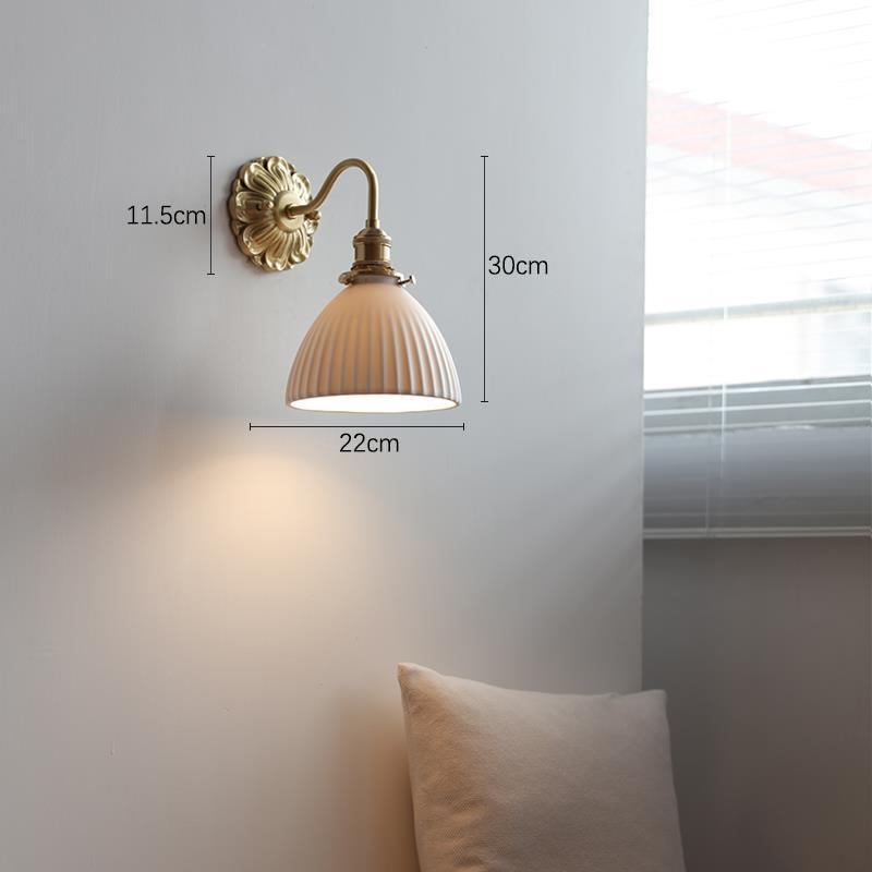 Ceramont Brass and Ceramic Wall Sconce