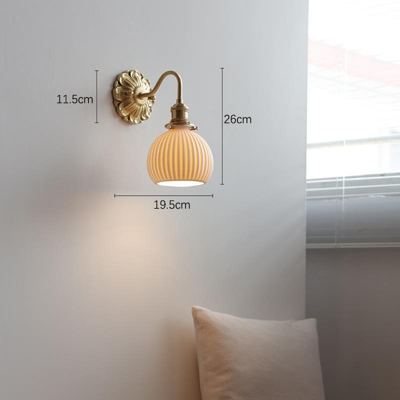Ceramont Brass and Ceramic Wall Sconce