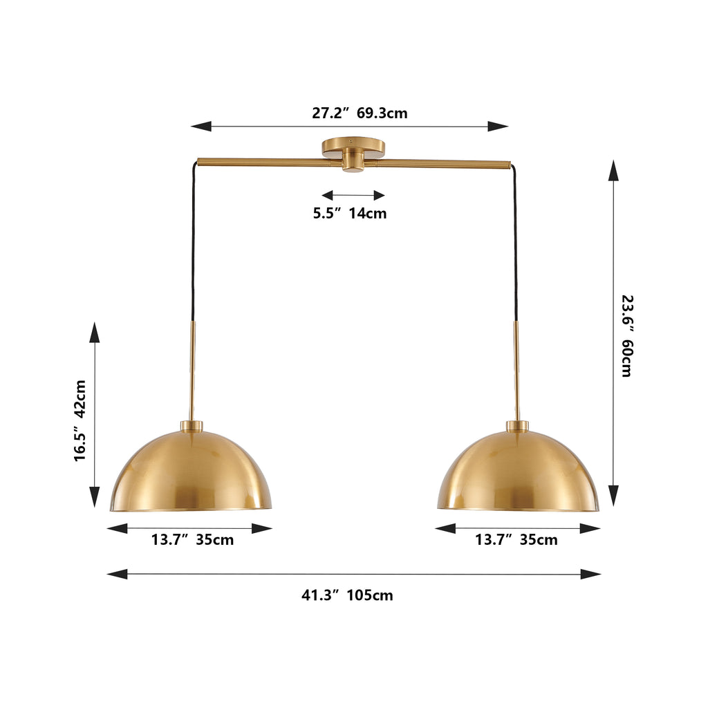 Coppersmith Twin Drop Island Pendant