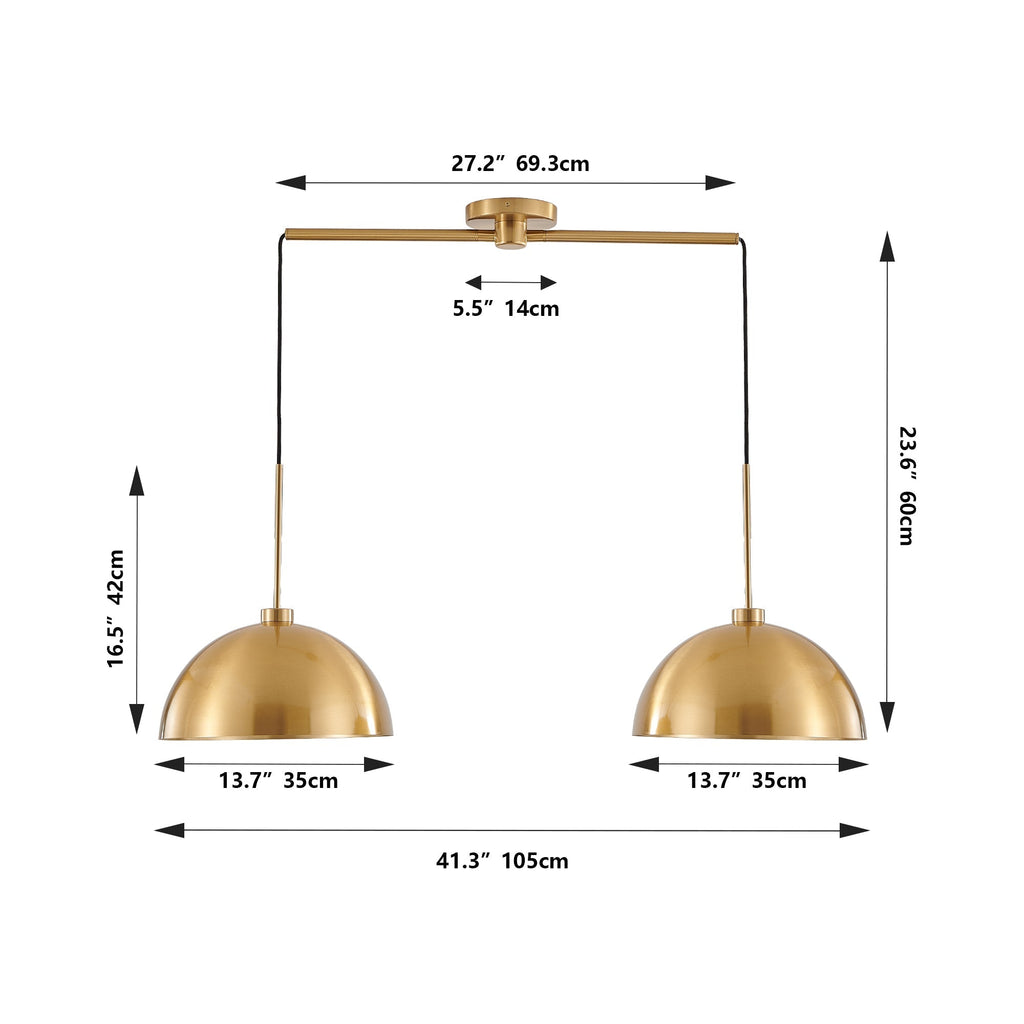 Coppersmith Twin Drop Island Pendant
