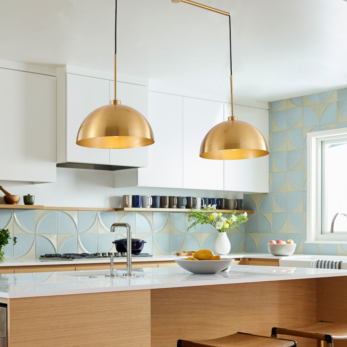 Coppersmith Twin Drop Island Pendant