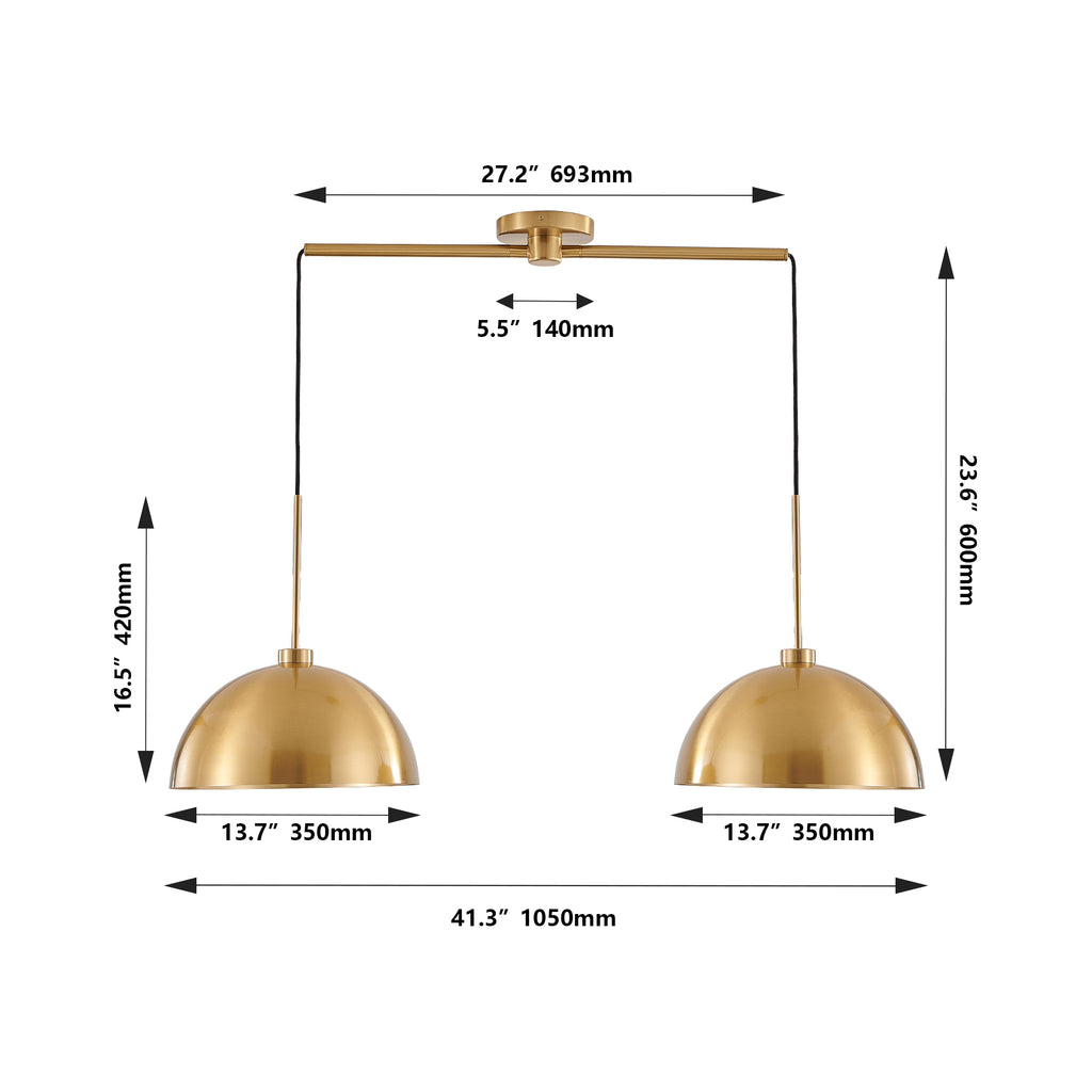 Coppersmith Twin Drop Island Pendant