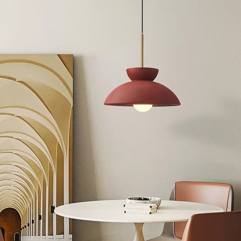 Cressa Nordic Dining Pendant Light / Brick Red