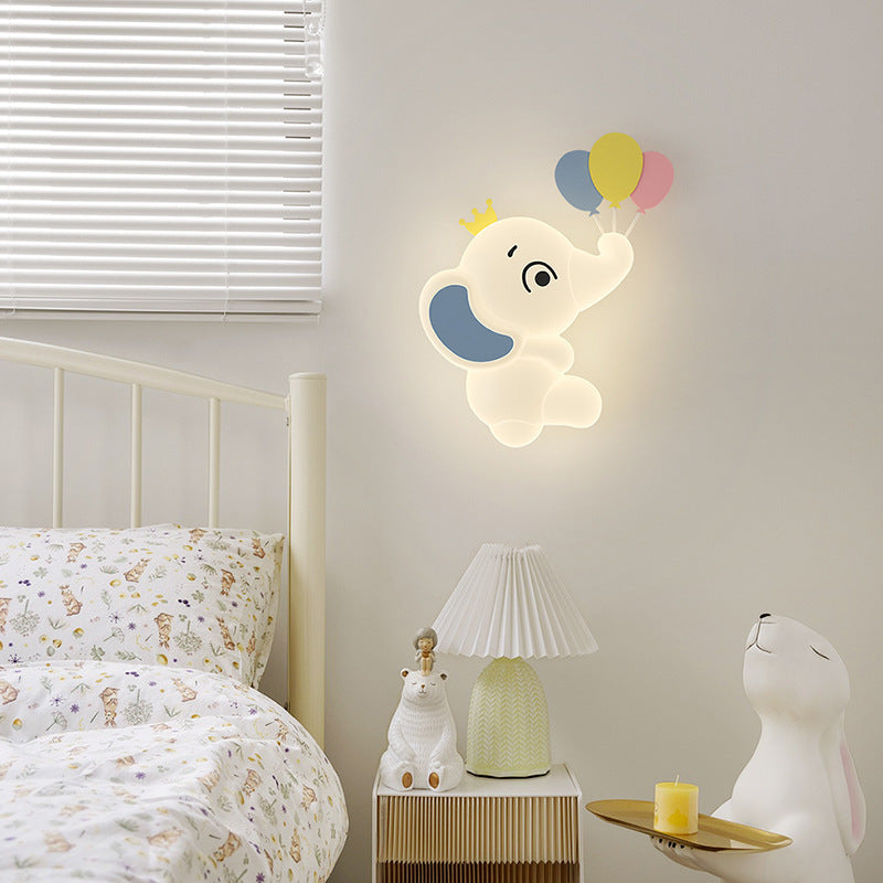 Elephina Cartoon Nursery Wall Light