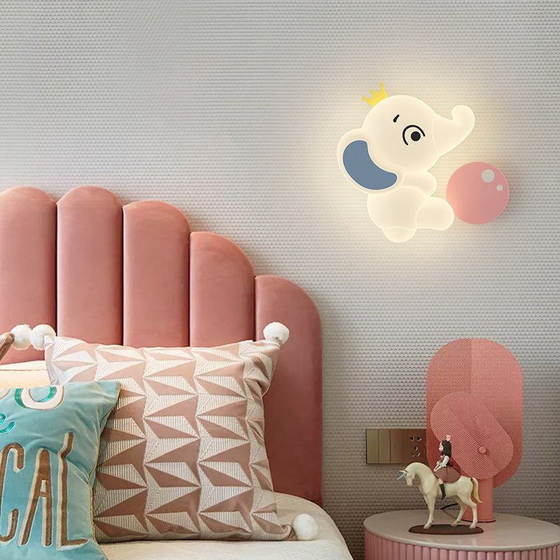 Elephina Cartoon Nursery Wall Light