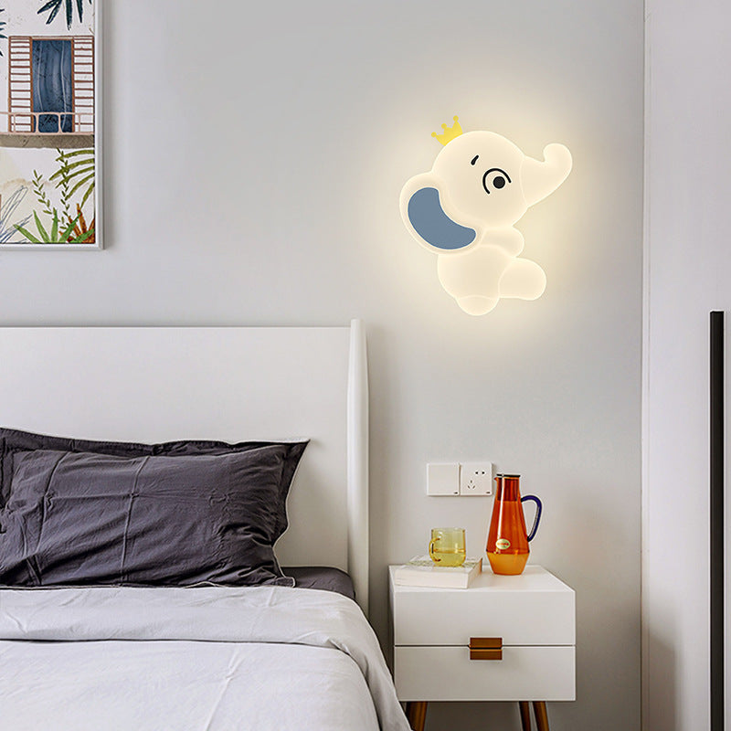 Elephina Cartoon Nursery Wall Light