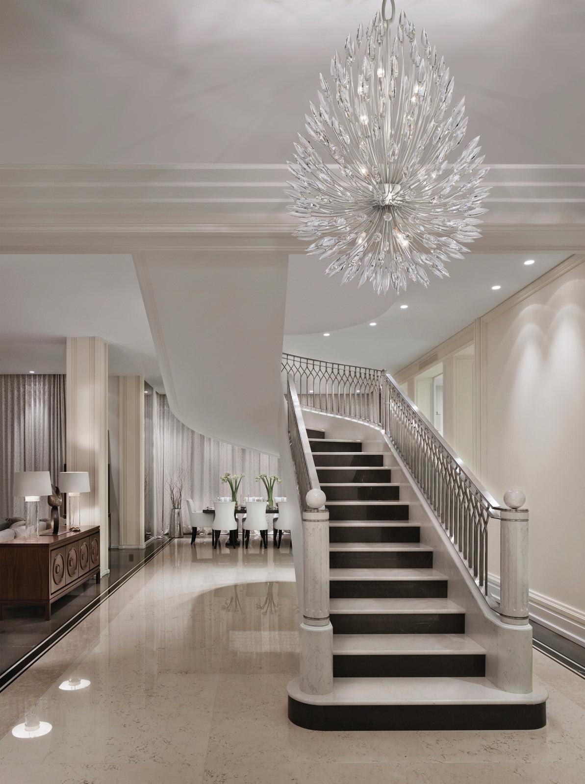 Fleuris Crystal Lily Pendant Light
