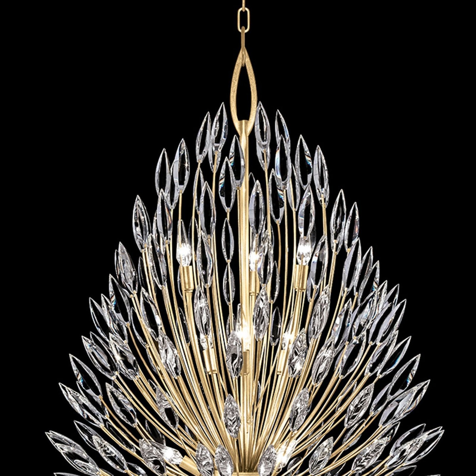 Fleuris Crystal Lily Pendant Light / Silver