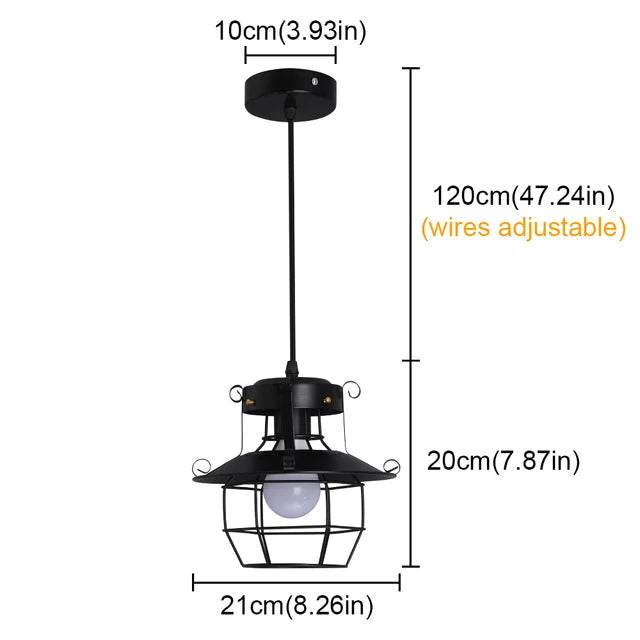 Heritage Lantern Iron Pendant Light