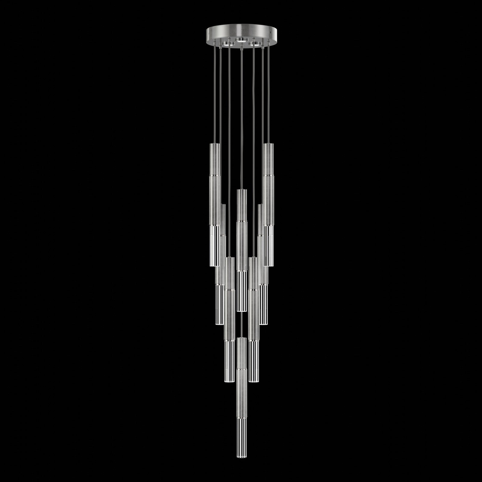 Ombrelle Dual-Beam Artisan Pendant / Silver Leaf / Nickel / No Skin