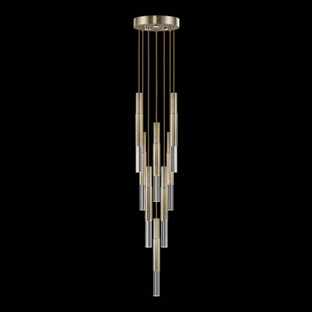 Ombrelle Dual-Beam Artisan Pendant / Soft Gold Leaf / Nickel / No Skin