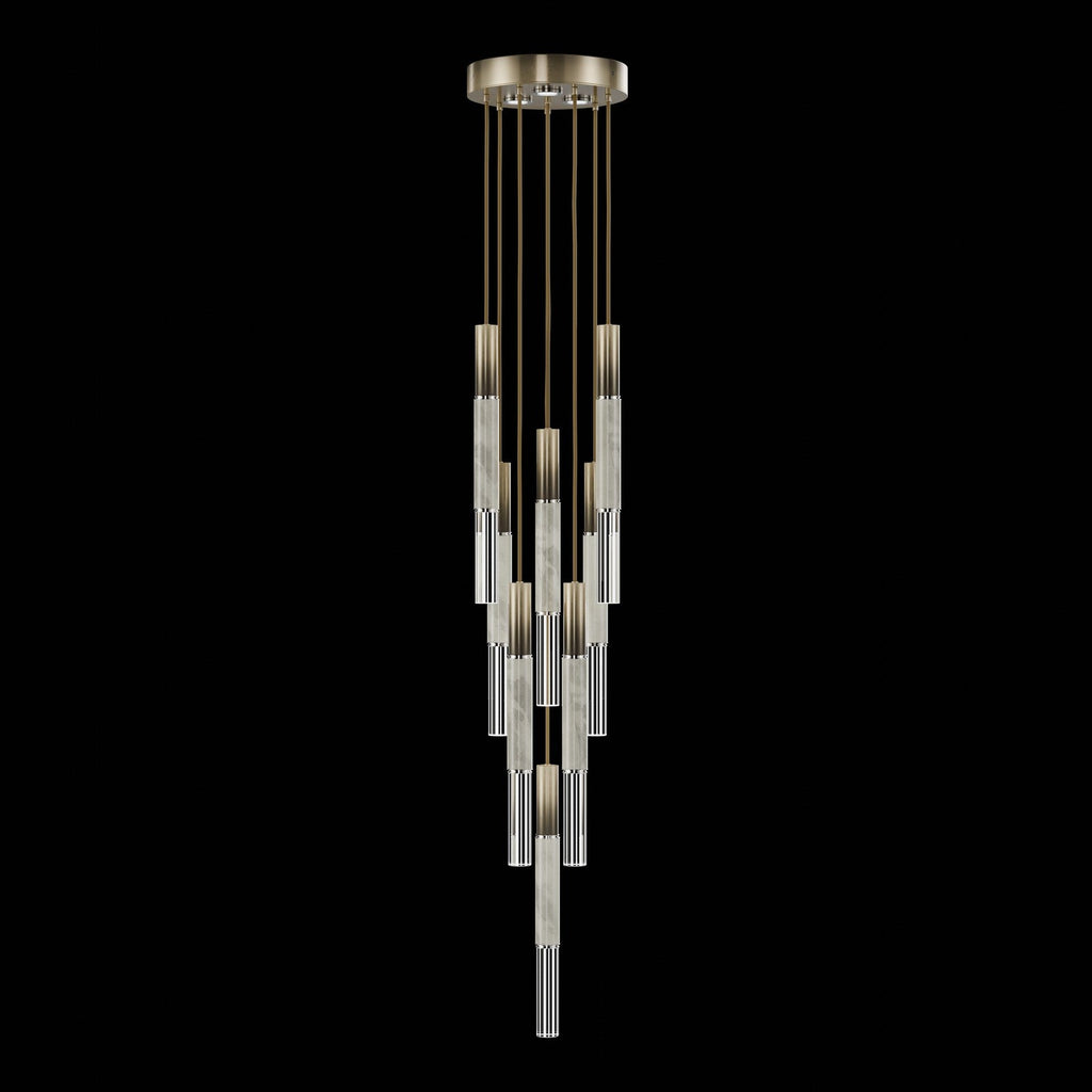Ombrelle Dual-Beam Artisan Pendant / Ombre Bronze / Nickel / Smoke