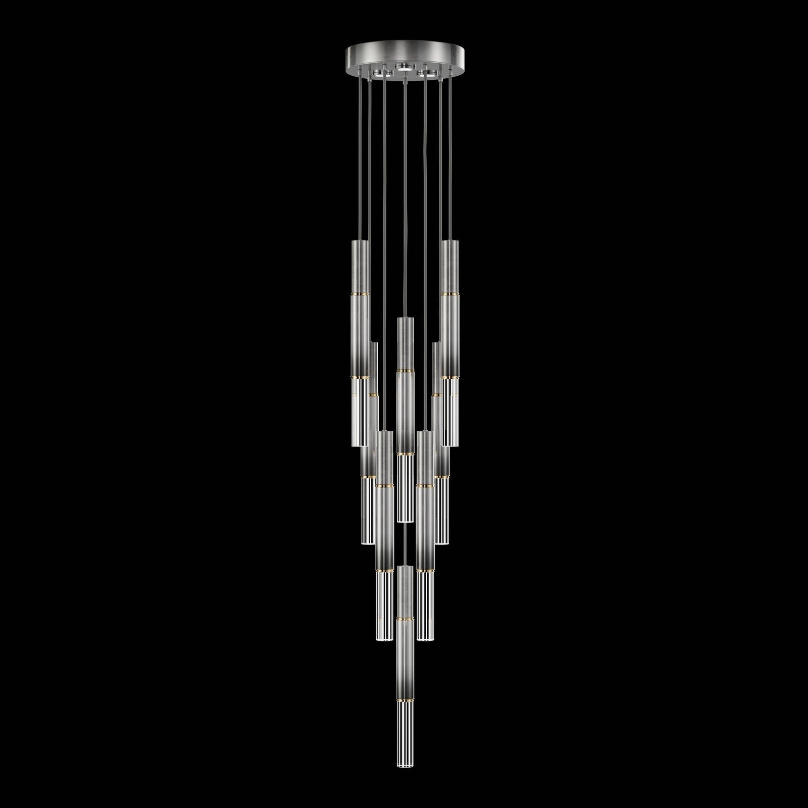Ombrelle Dual-Beam Artisan Pendant / Ombre Silver / Brass / No Skin