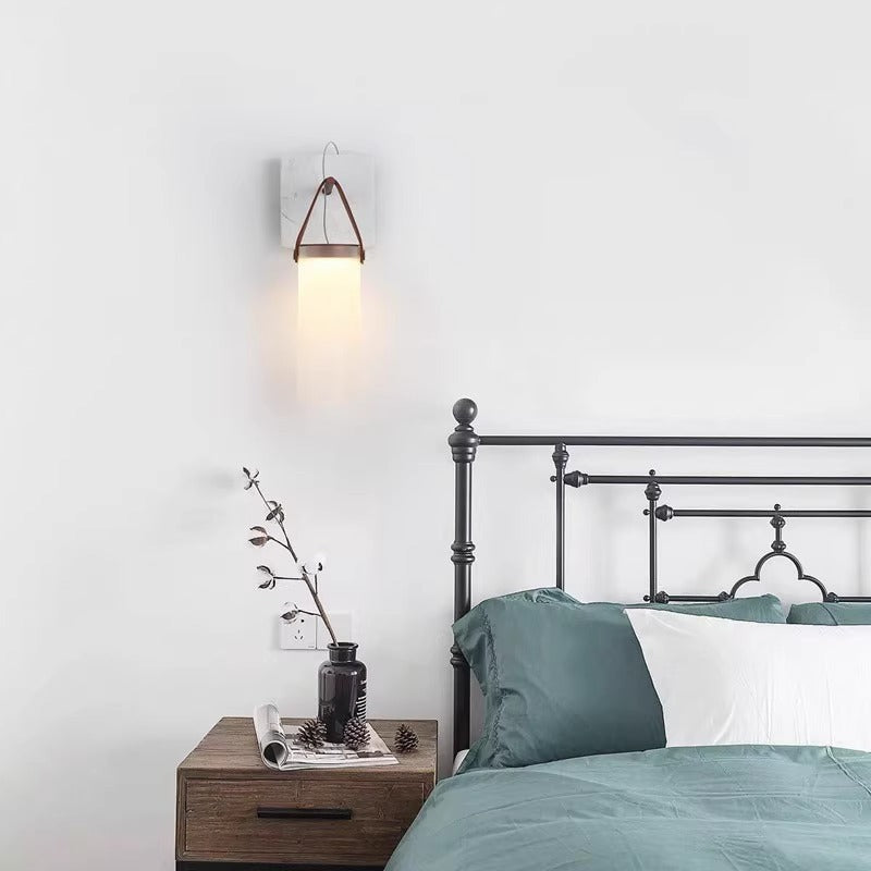 Opaline Column Glass Wall Sconce