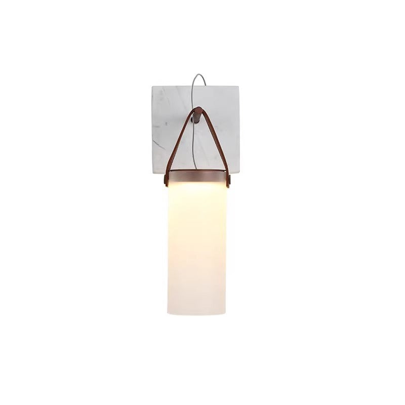 Opaline Column Glass Wall Sconce