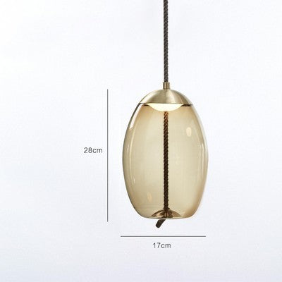 Tethered Artisan Glass Pendant