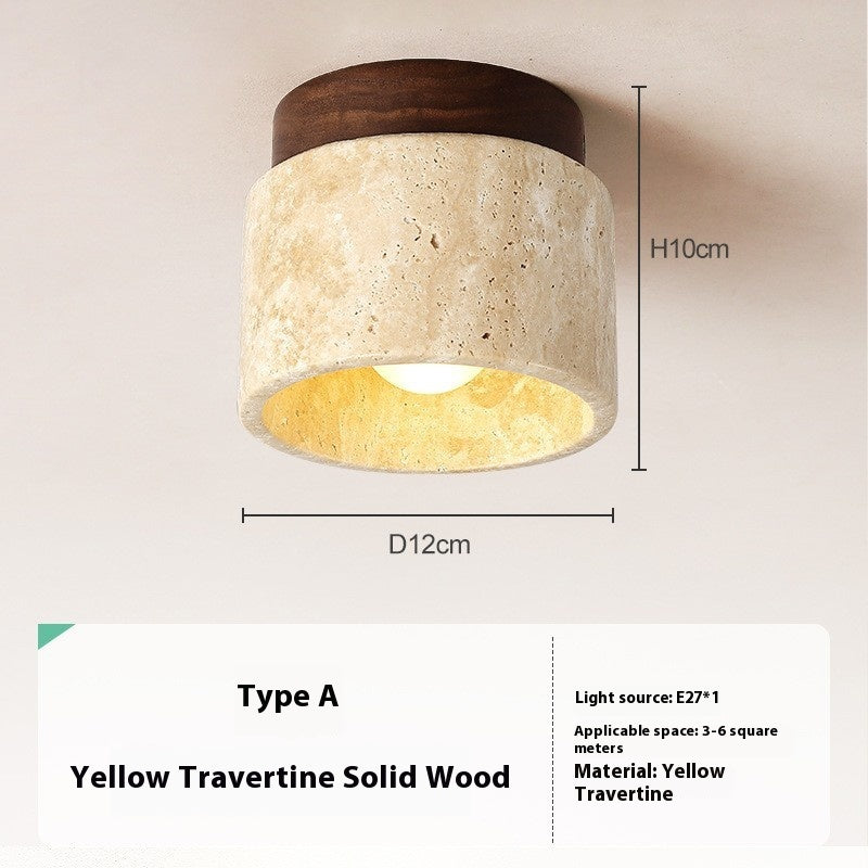Travertine Glow Entry Ceiling Light