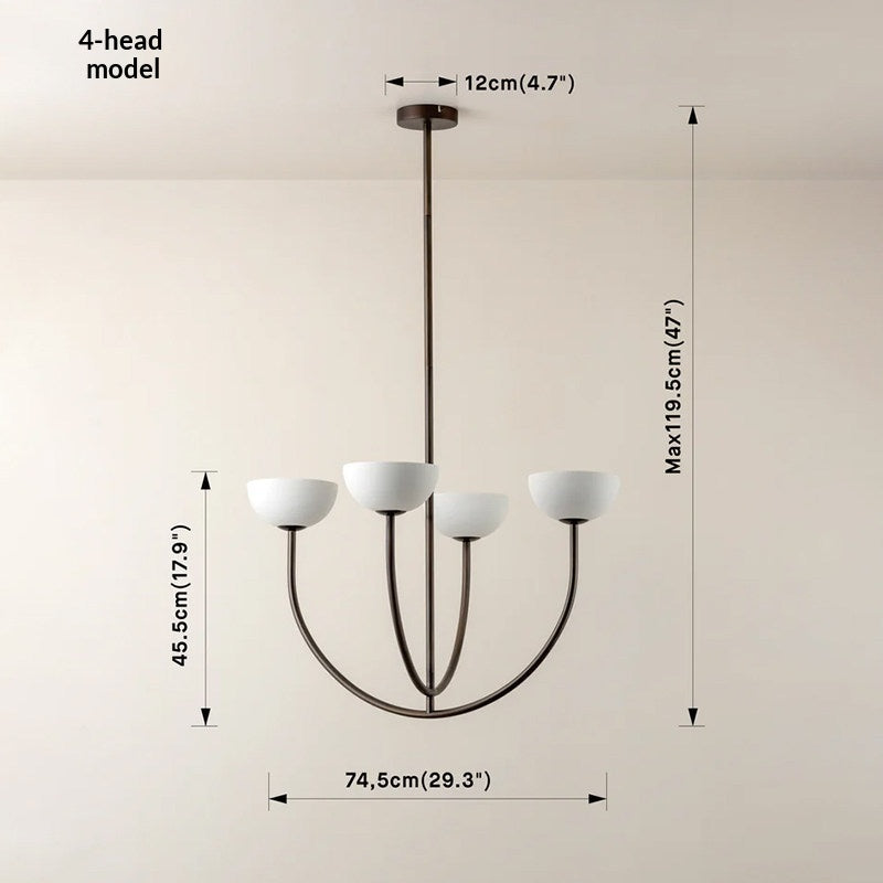 Velmora Four-Globe Chandelier